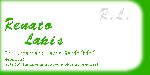 renato lapis business card